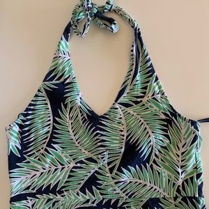 palm leaf halter top dress